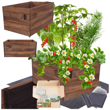 Warzywniak grządka podwyższona skrzynia inspekt donica impregnat 45x90x80