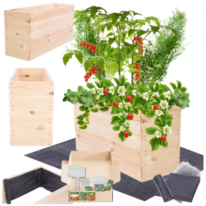 Donica warzywnik grządka podwyższona skrzynia inspekt impregnat 45x100x30