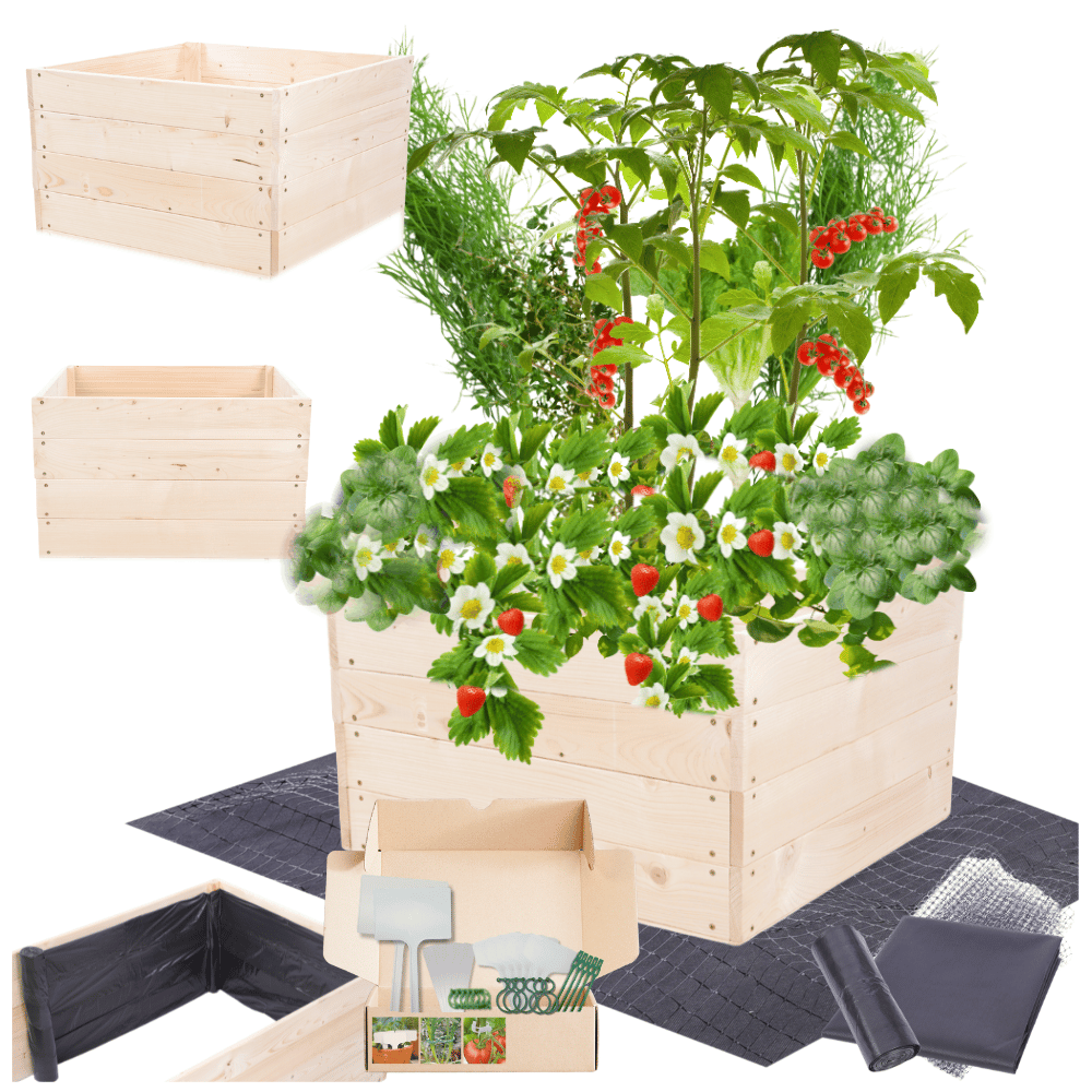 Donica drewniana warzywnik grządka podwyższona skrzynia inspekt 36x80x80