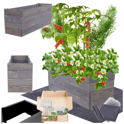 Podwyższona grządka warzywnik drewniany skrzynia inspekt impregnat 36x90x30