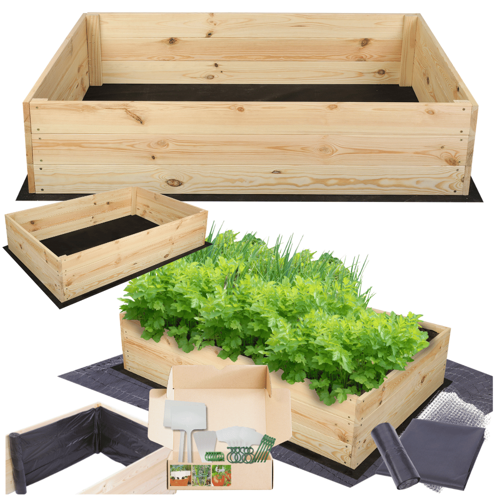 Grządka podwyższona drewniana skrzynie warzywniak donice inspekt 27x100x60