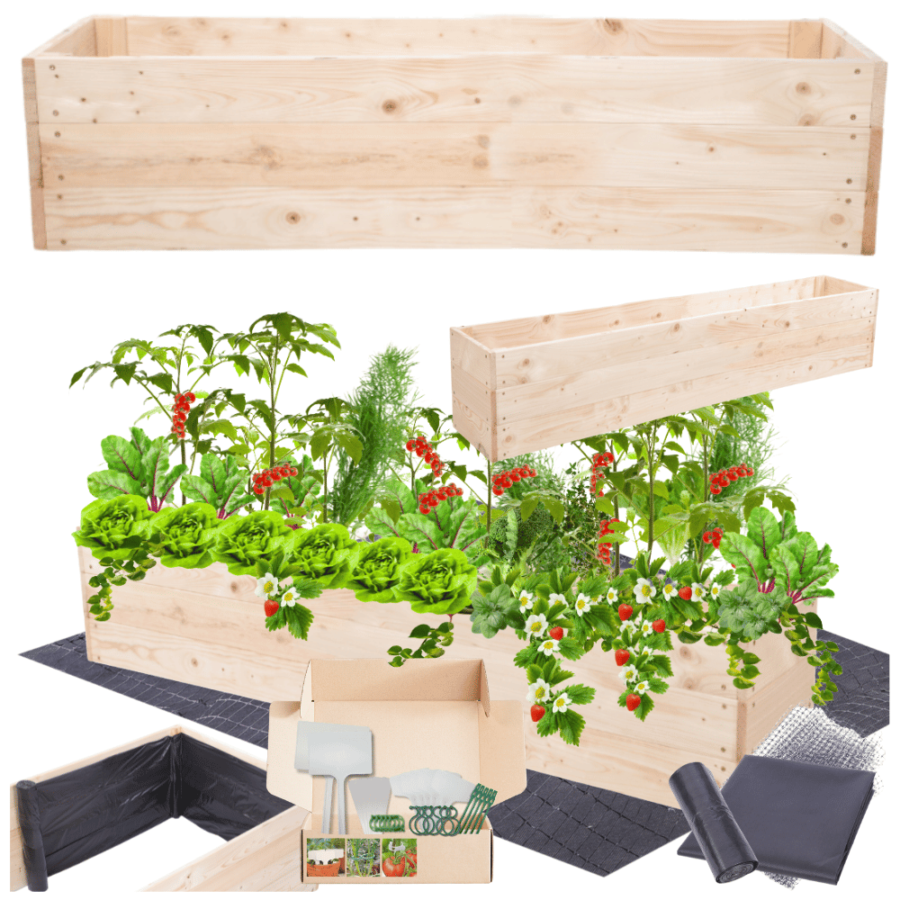 Grządka podwyższona drewniana skrzynia warzywniak inspekt donica 27x120x30