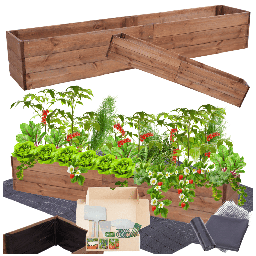 Podwyższona grządka warzywniak drewniany inspekt donica impregnat 27x200x30
