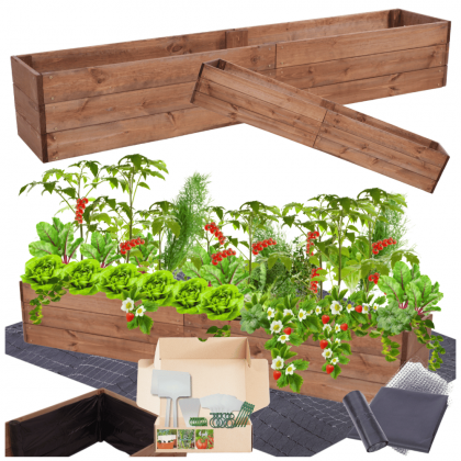 Podwyższona grządka warzywniak drewniany inspekt donica impregnat 27x200x30