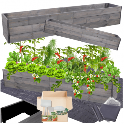 Podwyższona grządka warzywniak drewniany inspekt donica impregnat 27x240x30
