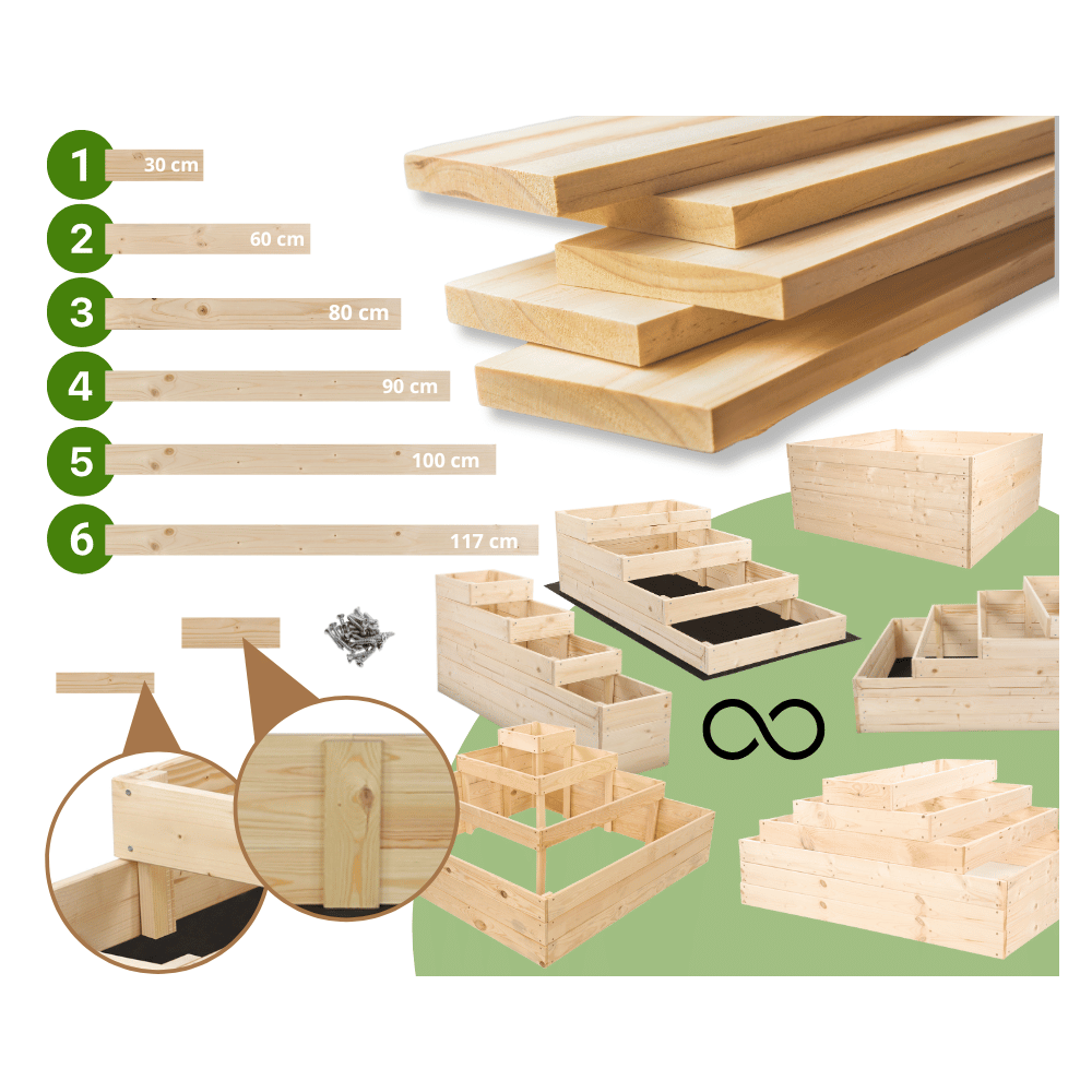 Deska sosnowa z nawiertami 9x30x1,7 cm do donic grządek piaskownic drewno