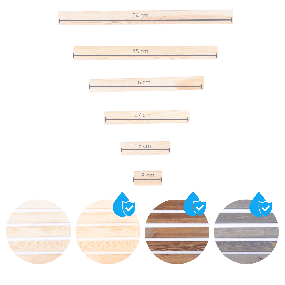 Deska sosnowa z nawiertami 9x117x1,7 cm do donic grządek piaskownic drewno