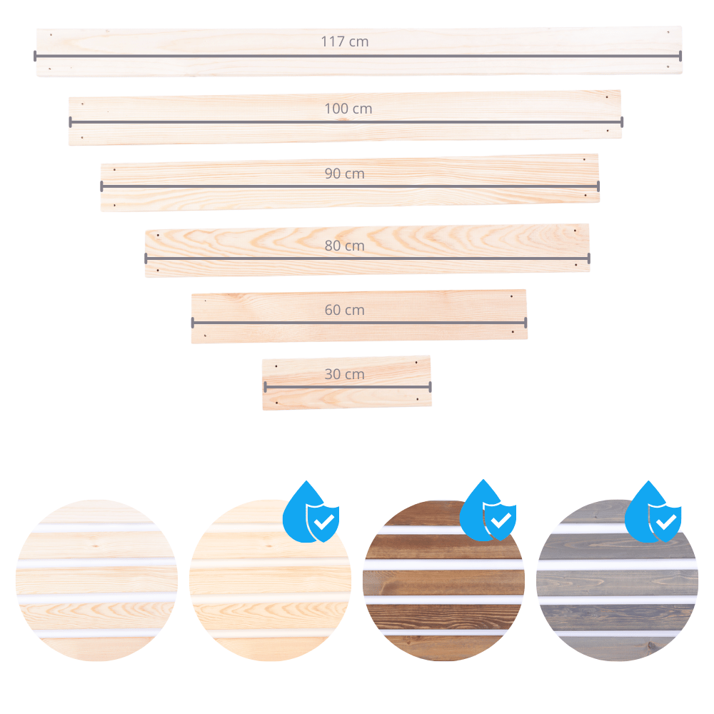 Narożnik drewniany deska 27x4x1,7 cm do donic grządek piaskownic eko drewno
