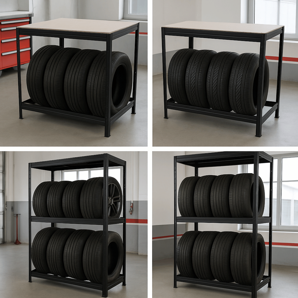 Stojak na opony regał na koła z rolkami obrotowymi 87x120x60 solidny polski