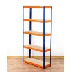 Regał Helios 180x110x40 cm 5 półek/175kg Niebiesko-Pomarańczowy