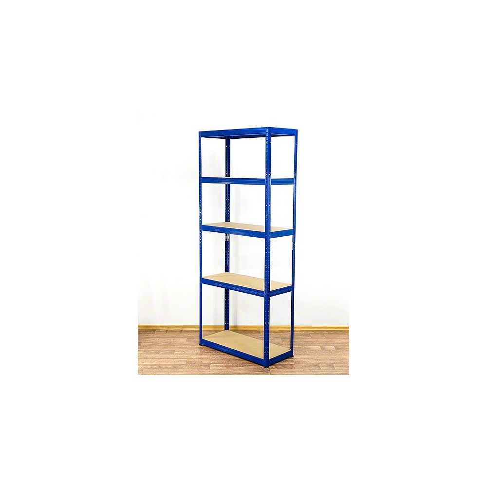 Regał Helios 213x100x40 cm 5 półek/350kg Czarno-Niebieski