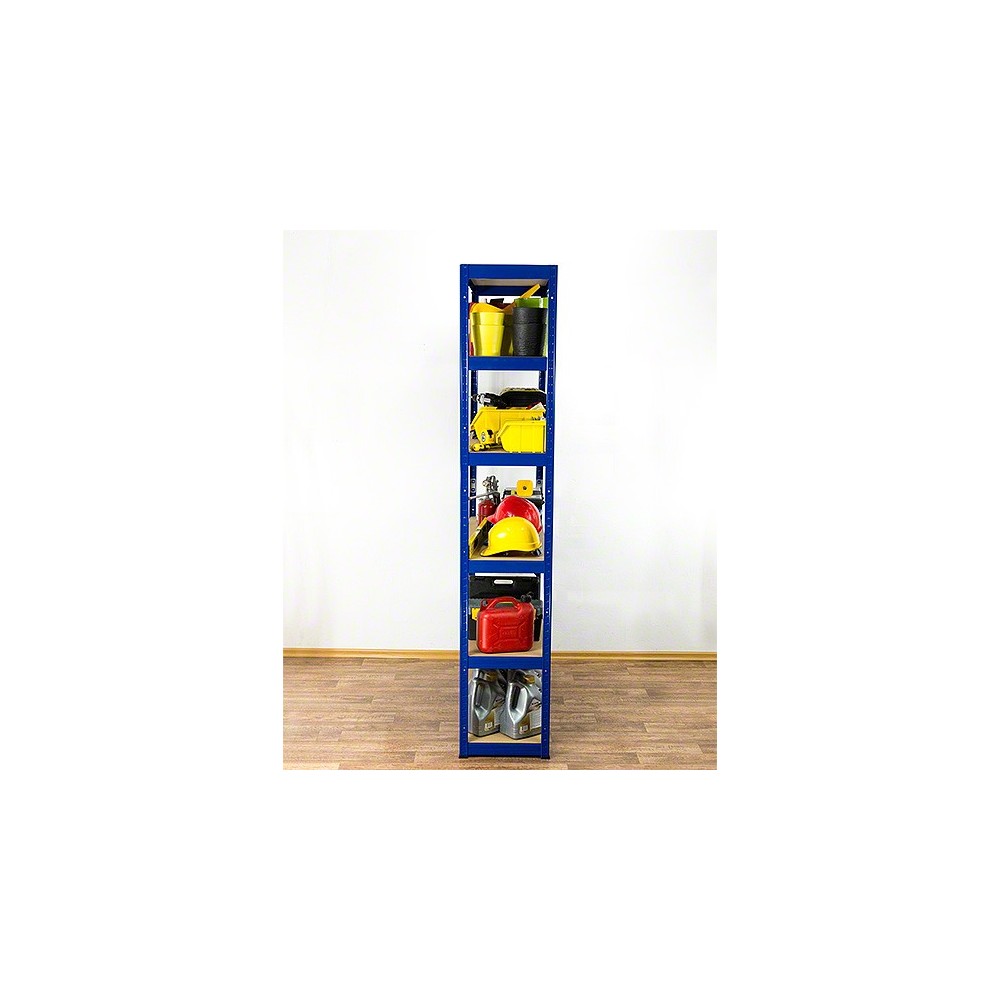 Regał Helios 213x120x35 cm 6 półek/350kg Czarno-Niebieski