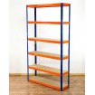 Regał Helios 213x75x45 cm 6 półek/175kg Niebiesko-Pomarańczowyi