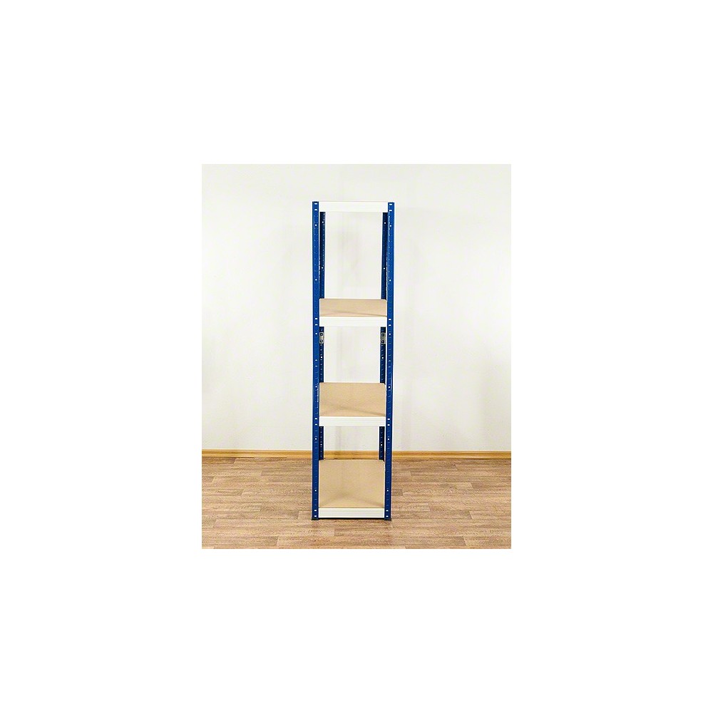 Regał Helios 180x100x45 cm 4 półki/400kg Czarno-Niebieski