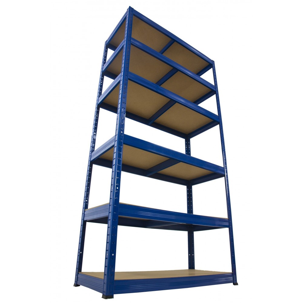 Regał Helios 196x110x35 cm 6 półek/175kg Niebiesko-Biały