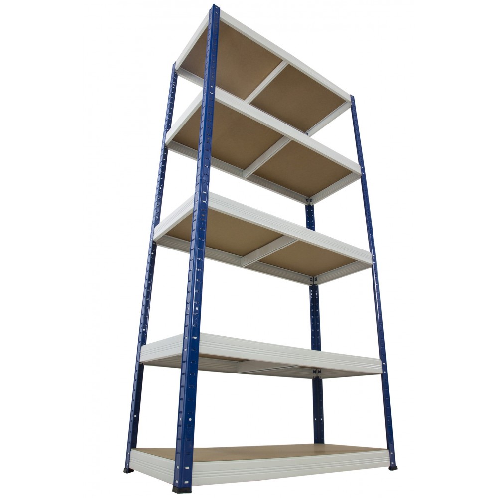 Regał Helios 213x120x40 cm 5 półek/275kg Niebiesko-Biały