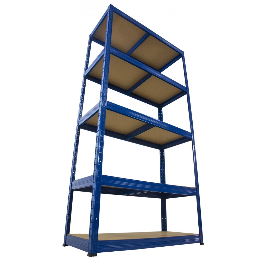 Regał Helios 180x110x35 cm 5 półek/350kg Niebiesko-Biały