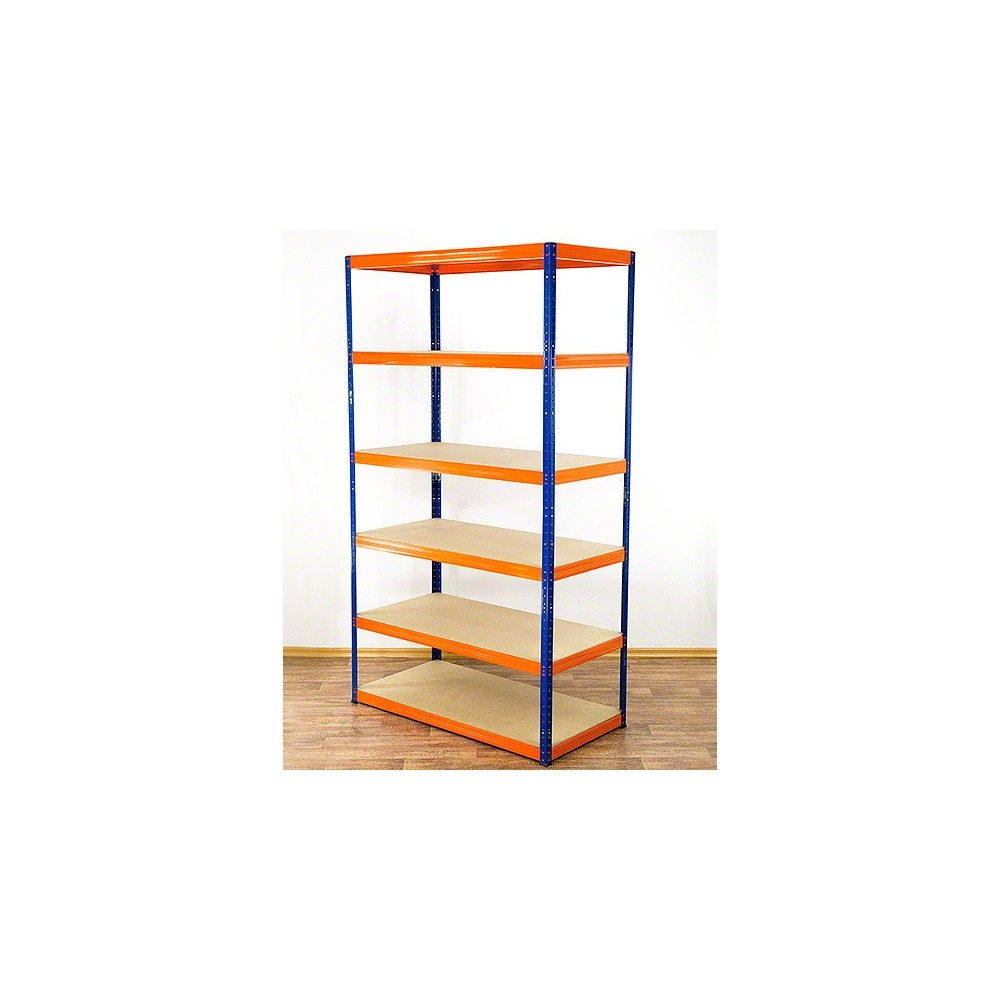 Regał Helios 213x120x60 cm 6 półek/400kg Czarno-Biały