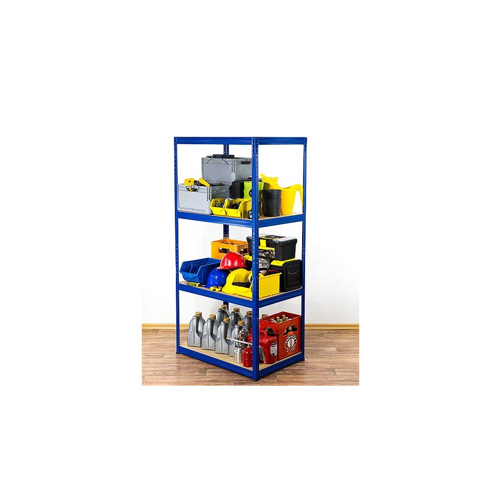 Regał Helios 180x100x50 cm 4 półki/175kg Czarno-Biały