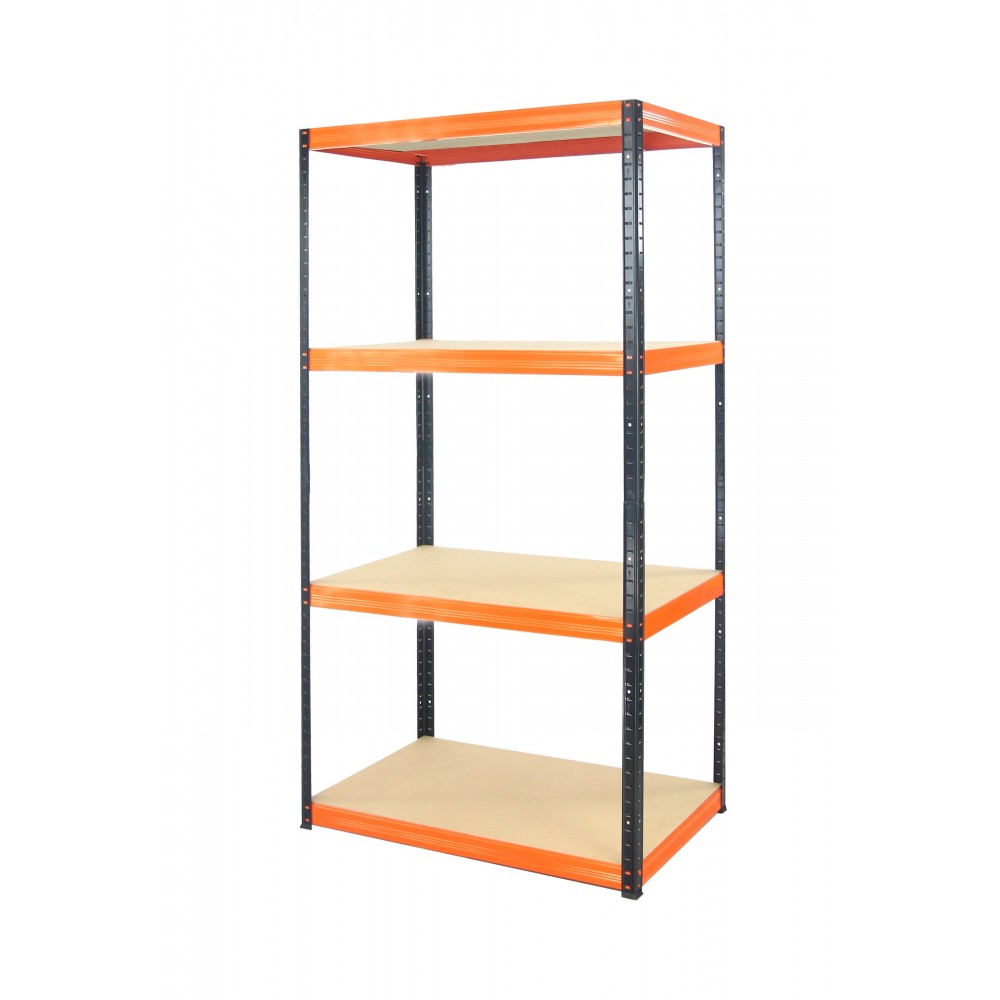 Regał Helios 180x110x40 cm 4 półki/350kg Niebiesko-Pomarańczowy