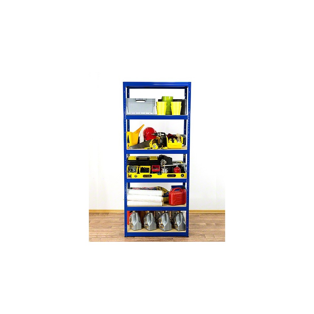 Regał Helios 196x100x45 cm 6 półek/400kg Niebiesko-Biały