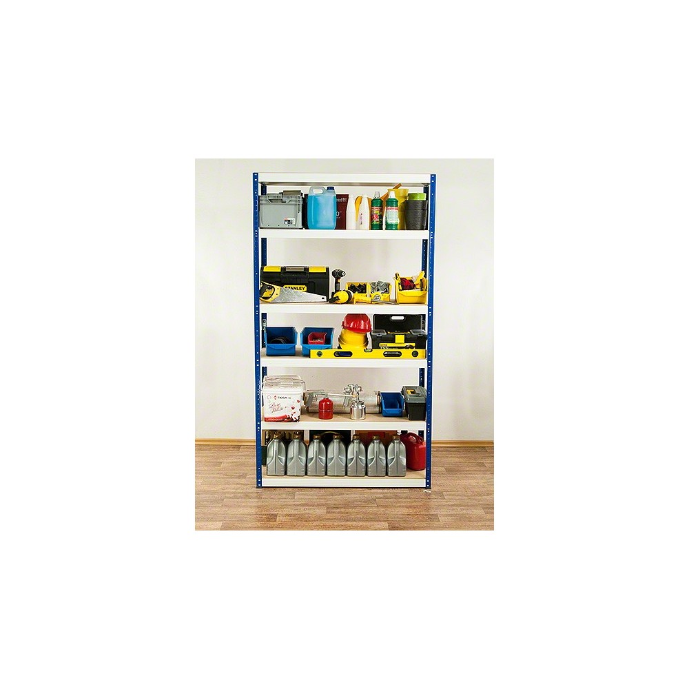 Regał Helios 213x110x60 cm 6 półek/175kg Czarno-Pomarańczowy