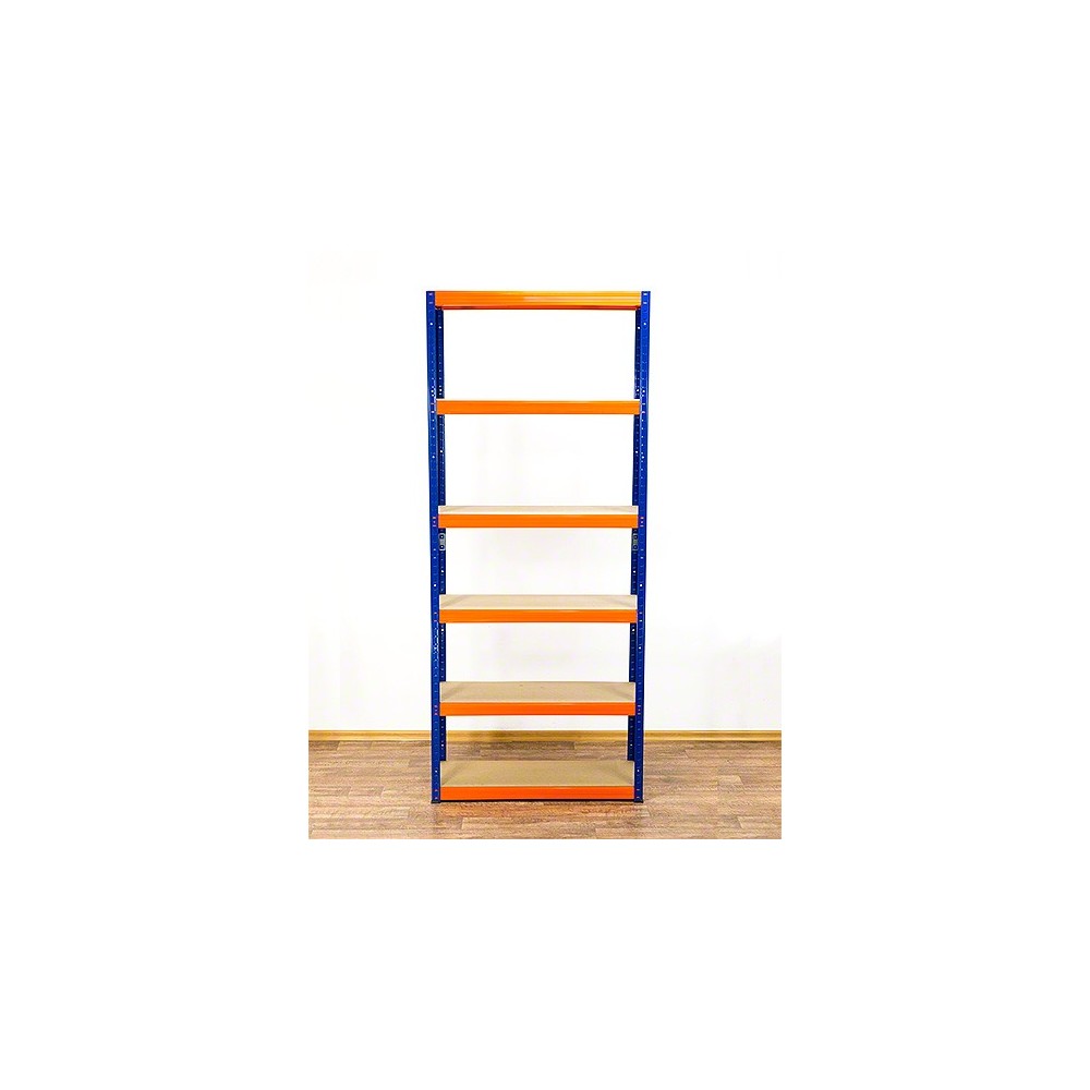 Regał Helios 213x120x50 cm 6 półek/400kg Niebiesko-Pomarańczowy