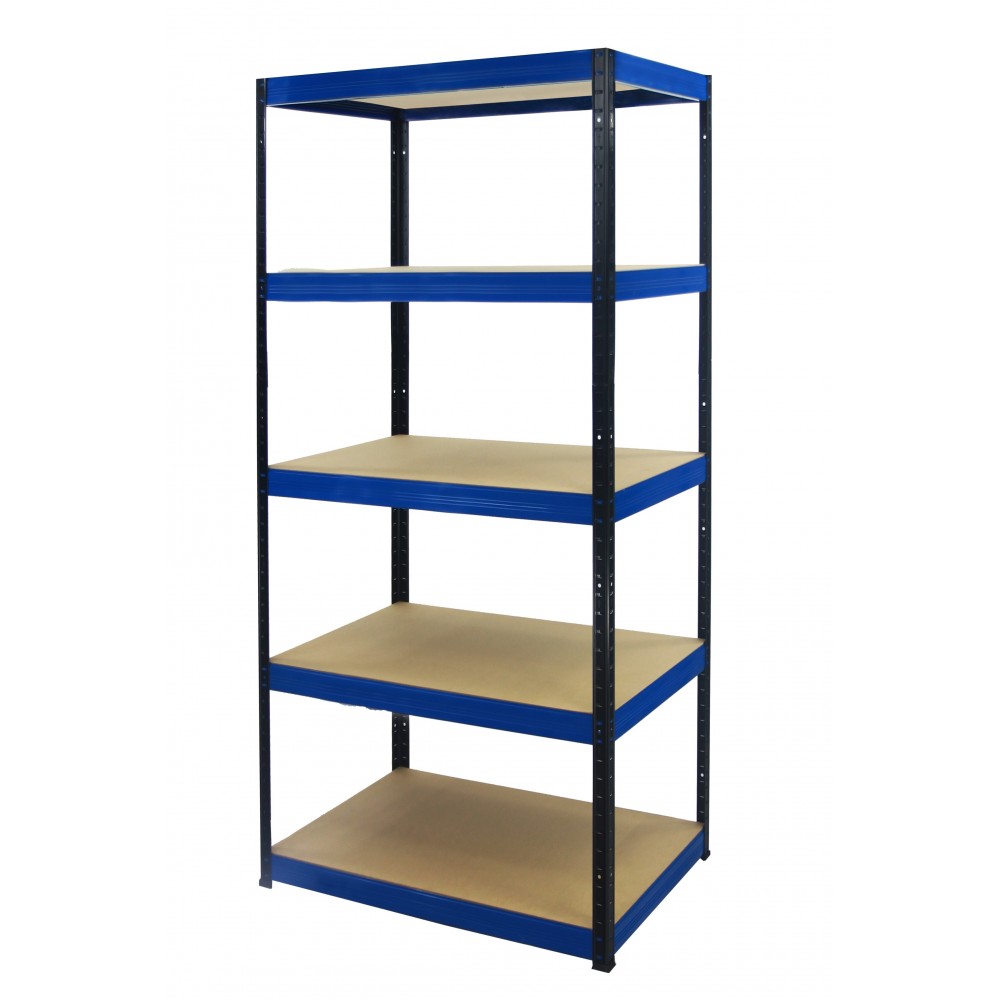 Regał Helios 213x90x30 cm 5 półek/275kg Niebiesko-Pomarańczowy