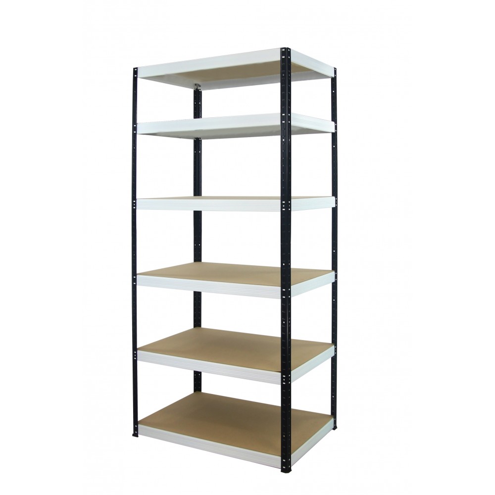 Regał Helios 196x75x30 cm 6 półek/275kg Niebiesko-Pomarańczowy