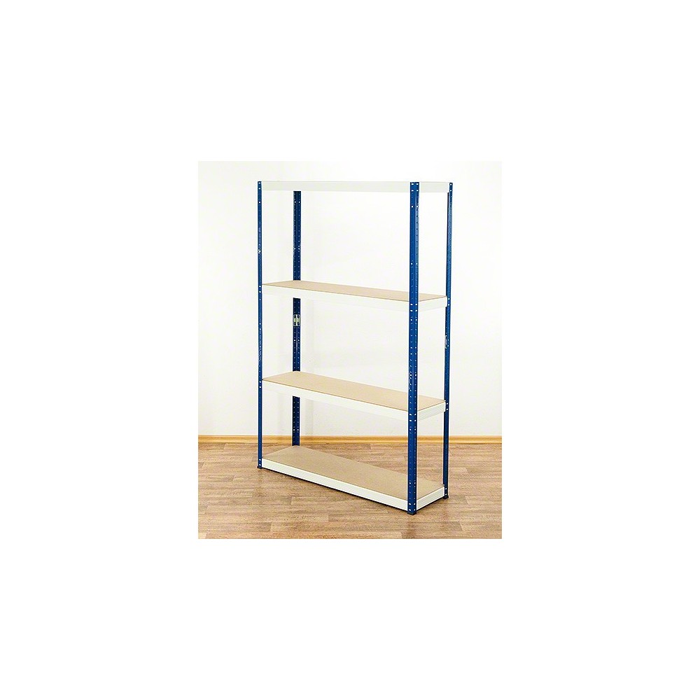 Regał Helios 180x75x45 cm 4 półki/175kg Czarno-Pomarańczowy