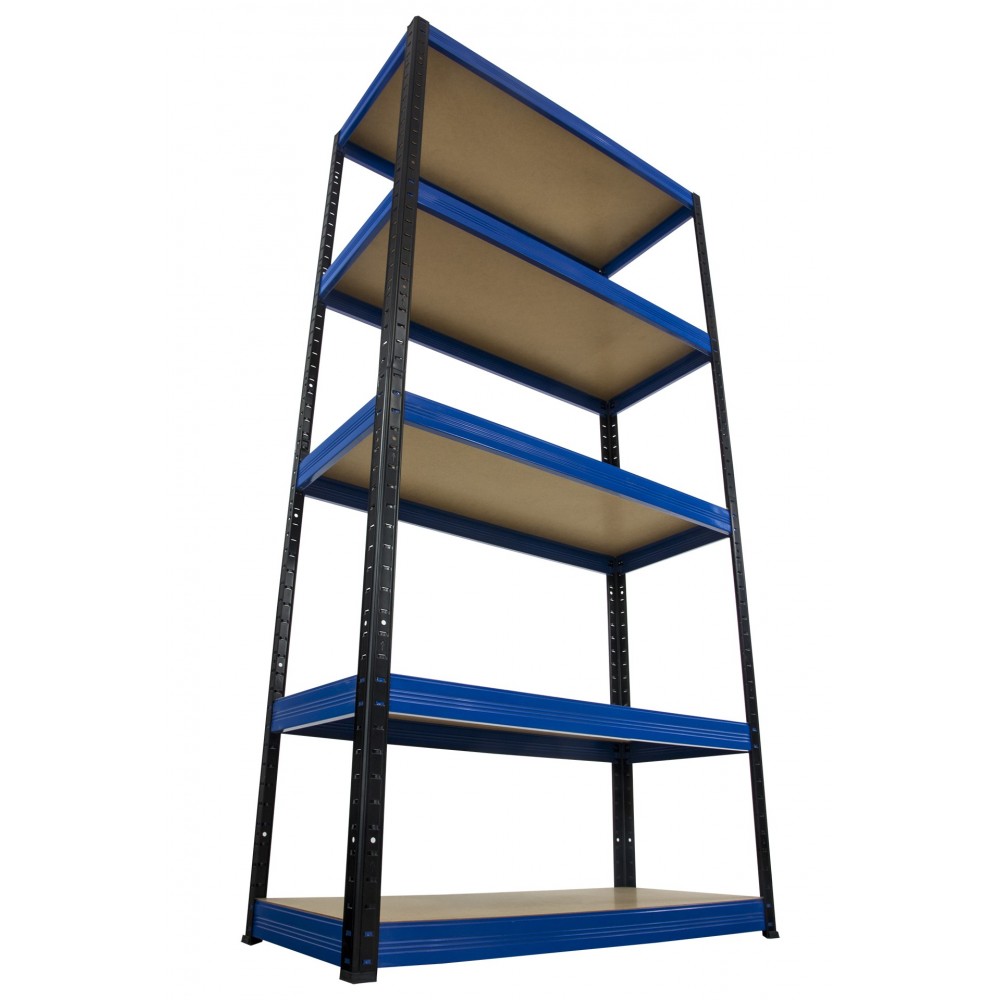 Regał Helios 196x120x60 cm 5 półek/175kg Czarno-Pomarańczowy