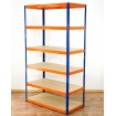 Regał Helios 213x110x45 cm 6 półek/350kg Biało-Niebieski