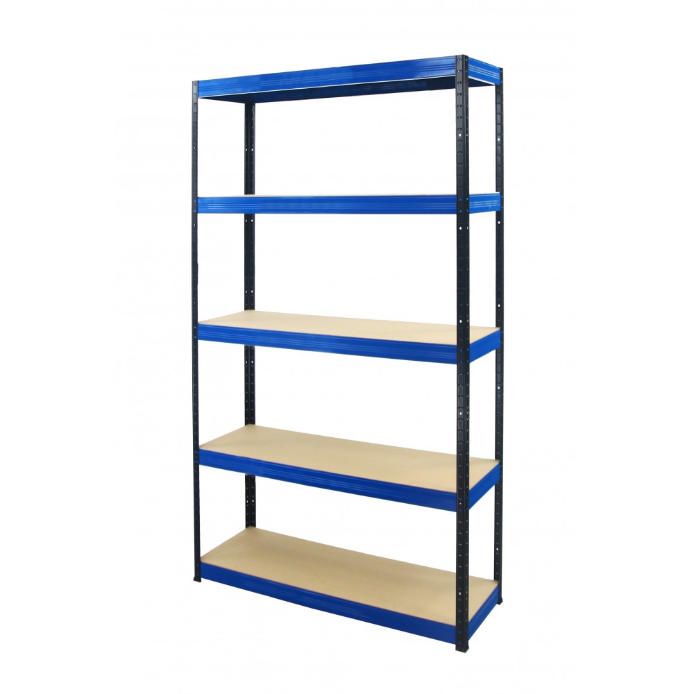 Regał Helios 213x120x35 cm 5 półek/175kg Czarno-Pomarańczowy