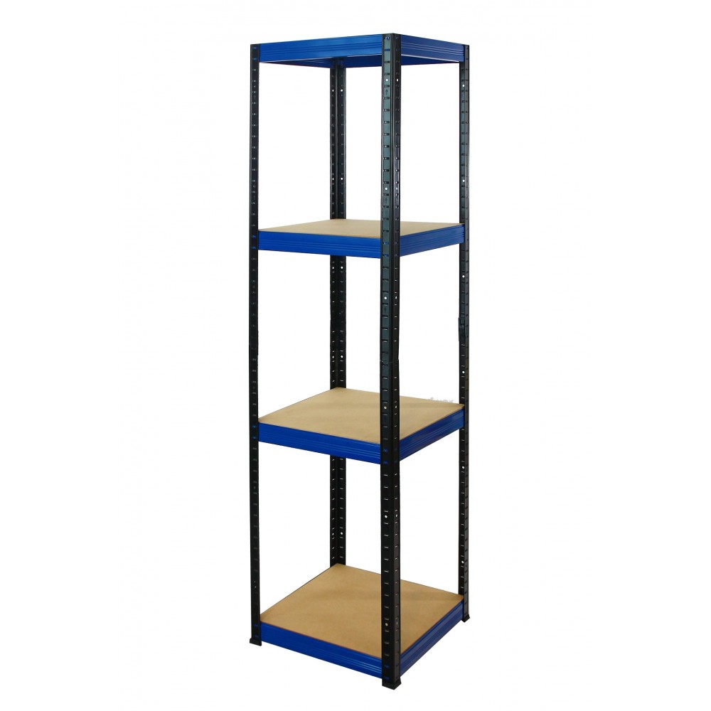 Regał Helios 180x40x40 cm 4 półki/175kg Biało-Pomarańczowy