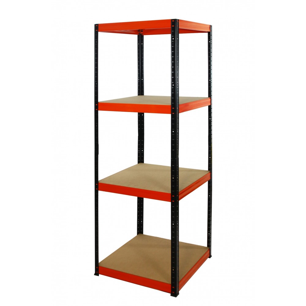 Regał Helios 180x50x50 cm 4 półki/175kg Biało-Pomarańczowy