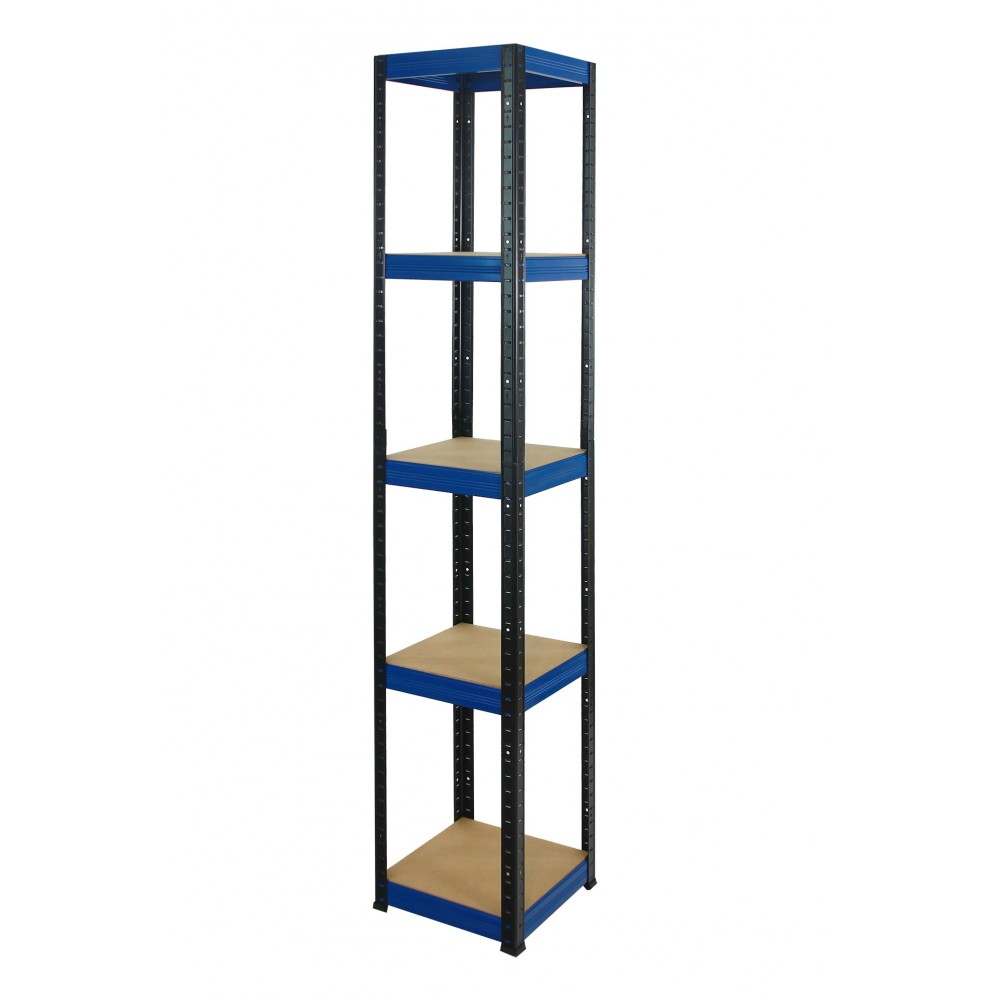Regał Helios 196x30x30 cm 5 półek/175kg Biało-Biały