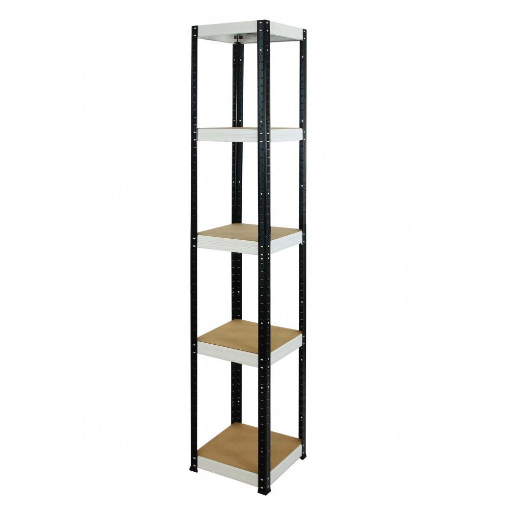 Regał Helios 196x30x30 cm 5 półek/175kg Biało-Biały