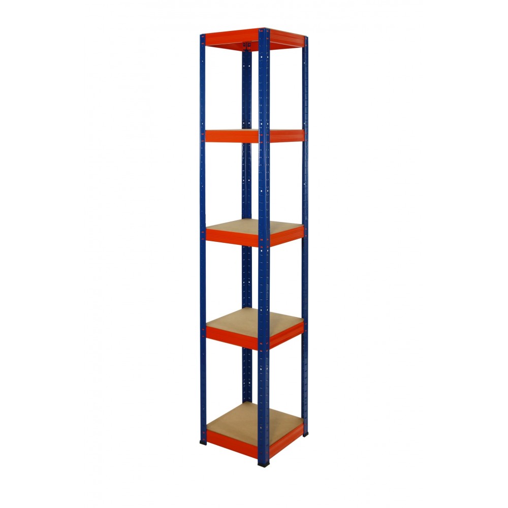 Regał Helios 196x30x30 cm 5 półek/175kg Biało-Biały