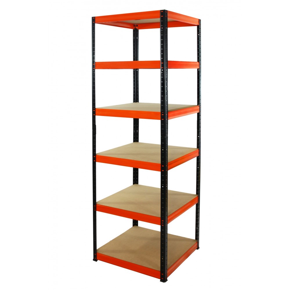 Regał Helios 196x50x50 cm 6 półek/175kg Biało-Niebieski