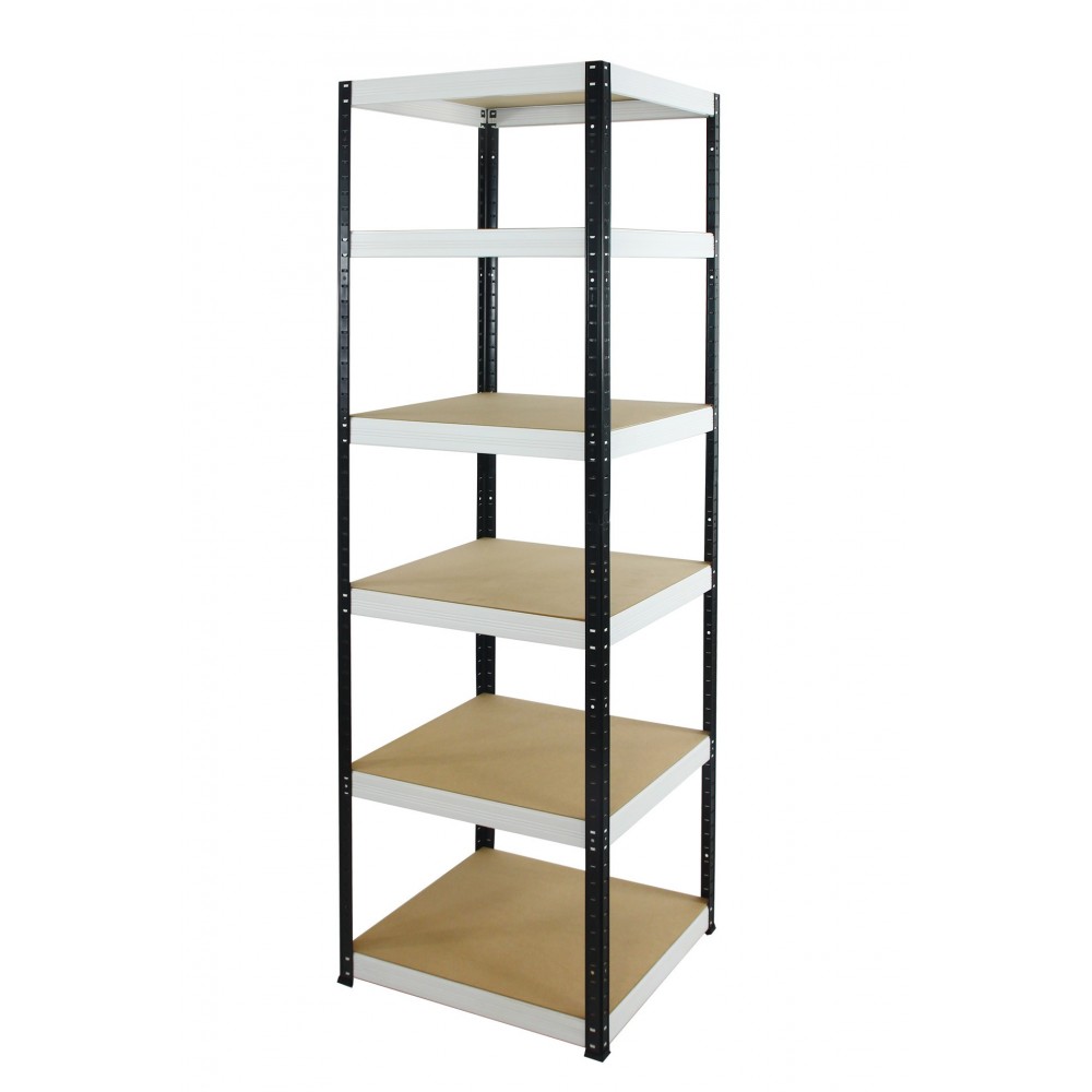 Regał Helios 196x50x50 cm 6 półek/175kg Biało-Niebieski