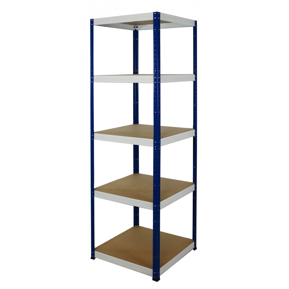 Regał Helios 180x50x50 cm 5 półek/175kg Biało-Pomarańczowy