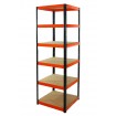 Regał Helios 196x50x50 cm 6 półek/175kg Biało-Pomarańczowy
