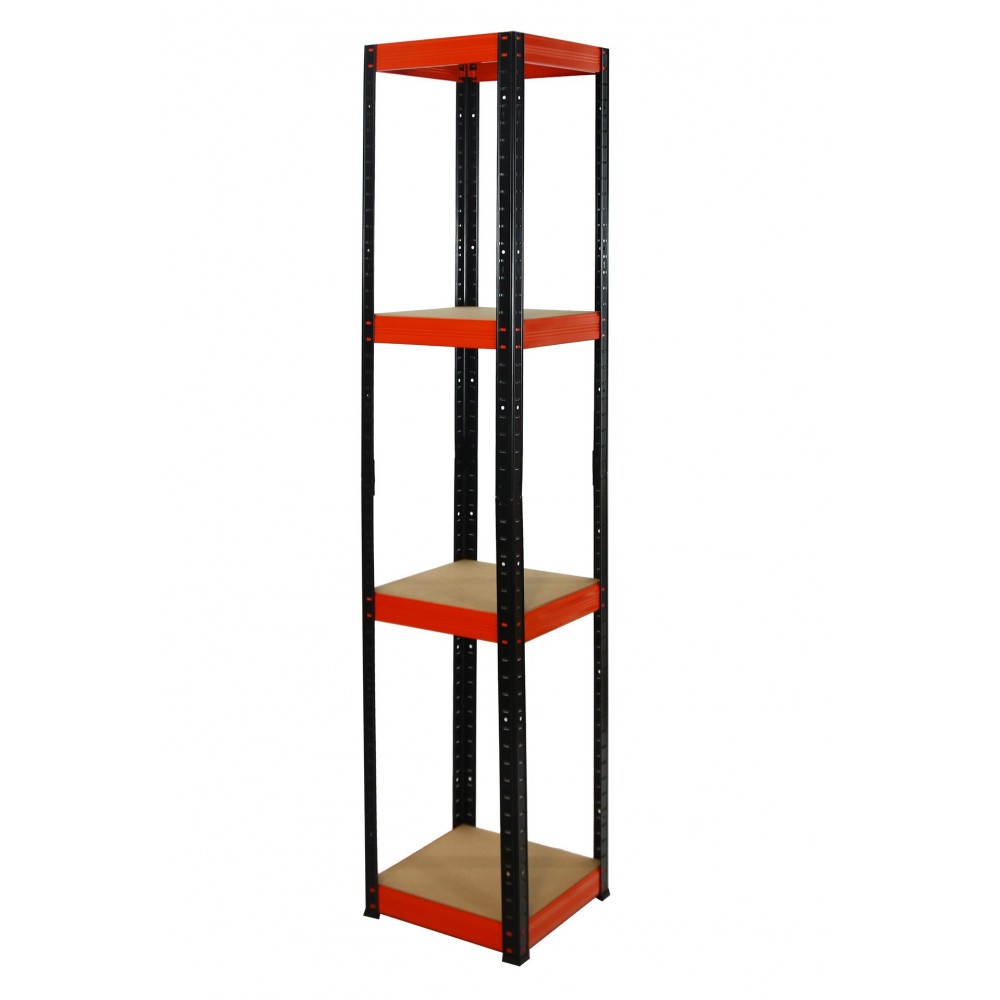 Regał Helios 180x35x35 cm 4 półki/175kg Niebiesko-Pomarańczowy