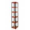 Regał Helios 213x35x35 cm 6 półek/175kg Niebiesko-Pomarańczowy