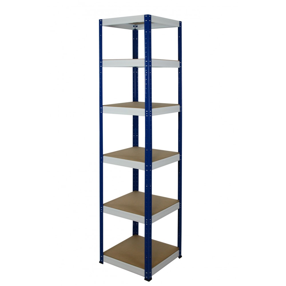 Regał Helios 213x45x45 cm 6 półek/175kg Niebiesko-Biały