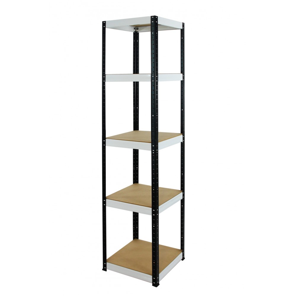 Regał Helios 196x45x45 cm 5 półek/175kg Czarno-Niebieski