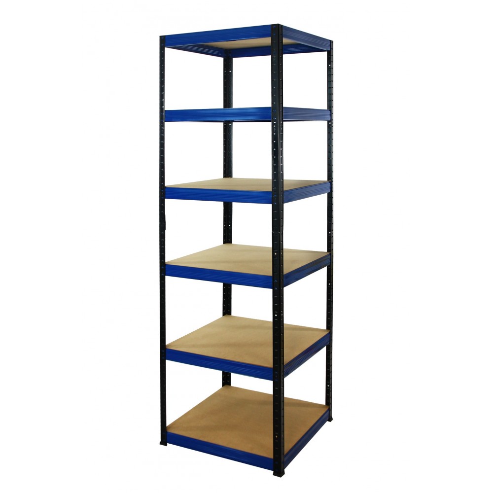 Regał Helios 213x50x50 cm 6 półek/175kg Czarno-Niebieski