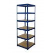 Regał Helios 213x50x50 cm 6 półek/175kg Czarno-Niebieski