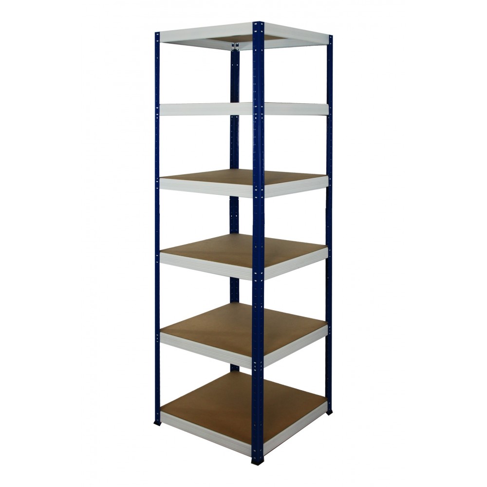 Regał Helios 213x50x50 cm 6 półek/175kg Czarno-Niebieski
