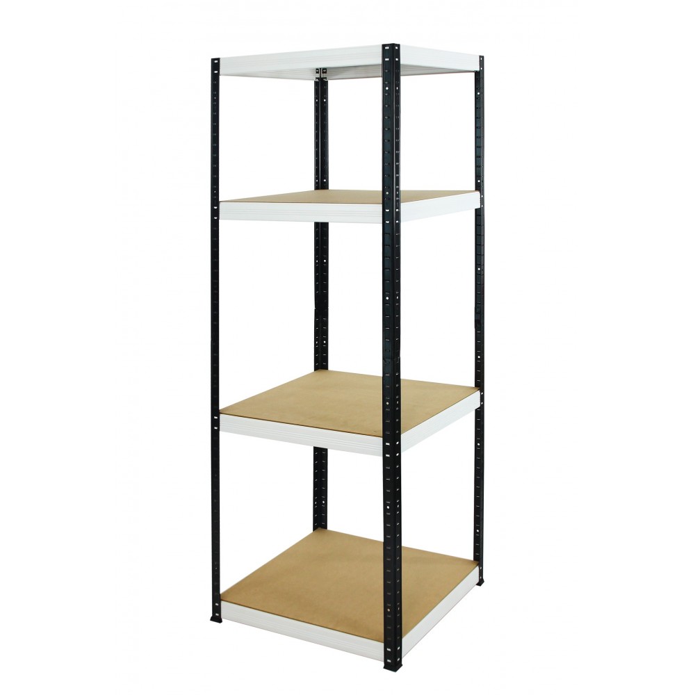 Regał Helios 180x50x50 cm 4 półki/175kg Czarno-Biały